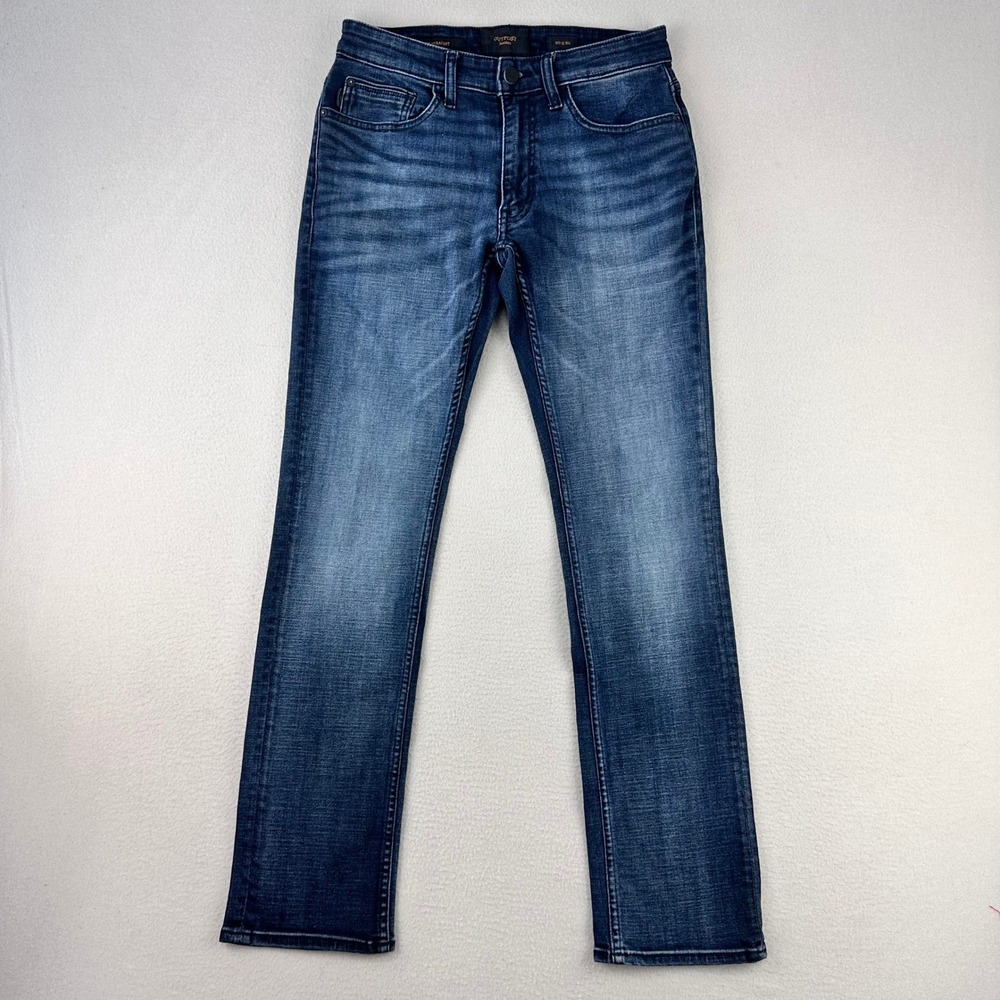 Outpost‎ Makers Jeans Mens 30x30 Dark Wash Straight Stretch Denim Faded Whiskers